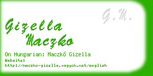 gizella maczko business card