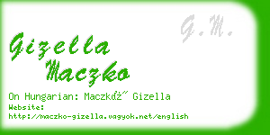 gizella maczko business card